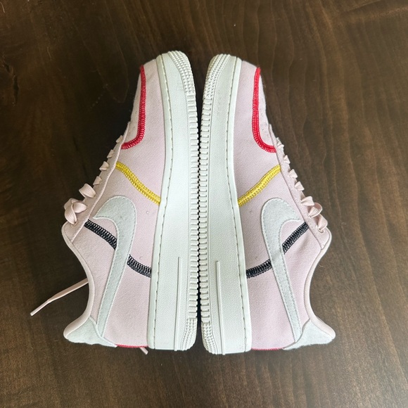 Women’s Pink Air Force 1 "07 LX "Stitched Canvas - Silt Red" sneakers - Picture 6 of 9